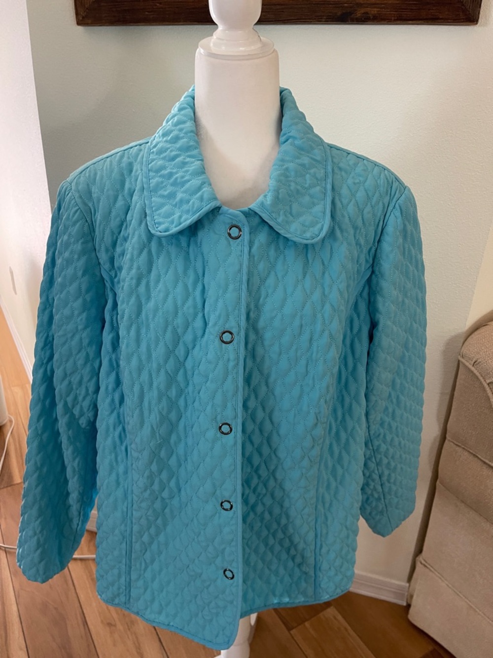 Requirements Quilted Light Blue Jacket